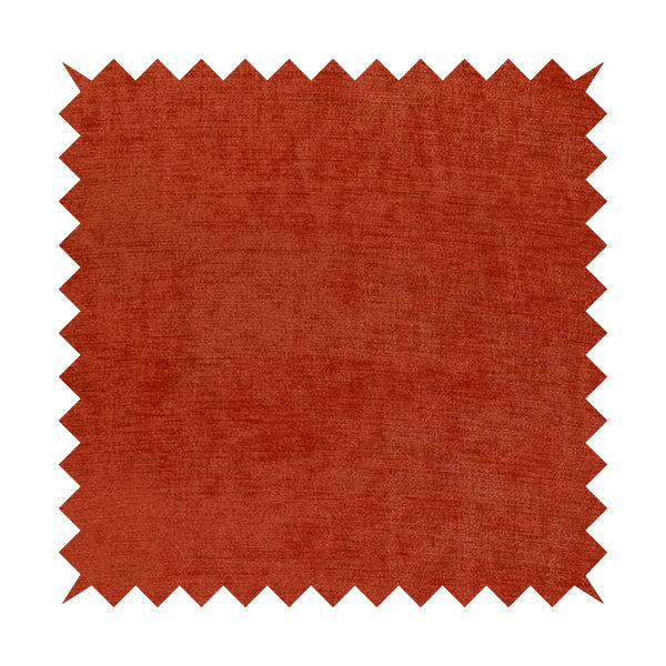 Sorento Luxurious Soft Low Pile Chenille Fabric Orange Colour Upholstery Fabrics - Handmade Cushions