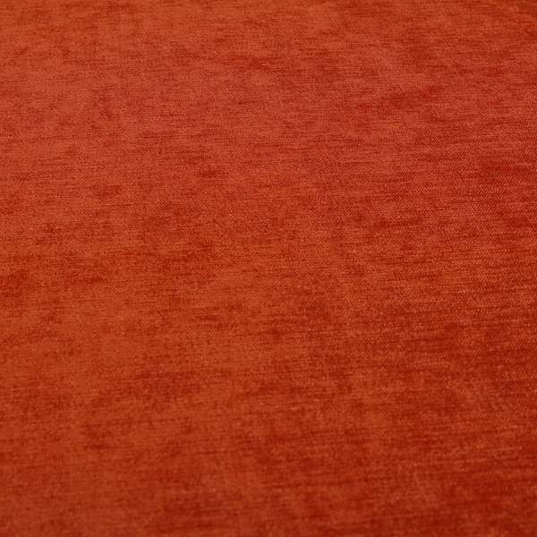 Sorento Luxurious Soft Low Pile Chenille Fabric Orange Colour Upholstery Fabrics - Made To Measure Curtains