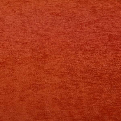 Sorento Luxurious Soft Low Pile Chenille Fabric Orange Colour Upholstery Fabrics - Made To Measure Curtains