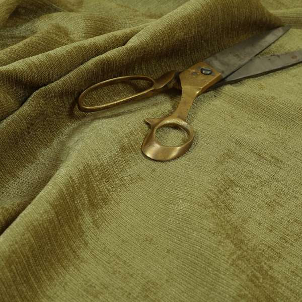 Sorento Luxurious Soft Low Pile Chenille Fabric Green Colour Upholstery Fabrics - Handmade Cushions