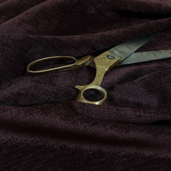 Sorento Luxurious Soft Low Pile Chenille Fabric Purple Colour Upholstery Fabrics - Made To Measure Curtains