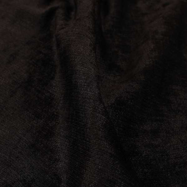 Sorento Luxurious Soft Low Pile Chenille Fabric Black Colour Upholstery Fabrics - Handmade Cushions