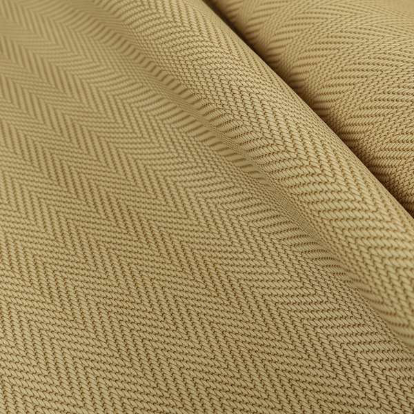 Stealth Herringbone Pattern Semi Plain Faux Leather In Cream Colour Upholstery Fabric