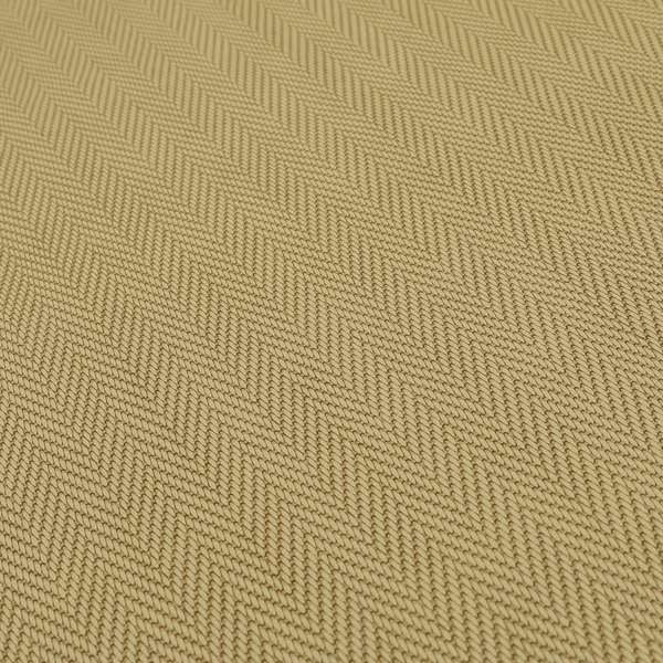 Stealth Herringbone Pattern Semi Plain Faux Leather In Cream Colour Upholstery Fabric