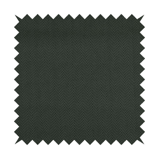 Stealth Herringbone Pattern Semi Plain Faux Leather In Grey Colour Upholstery Fabric
