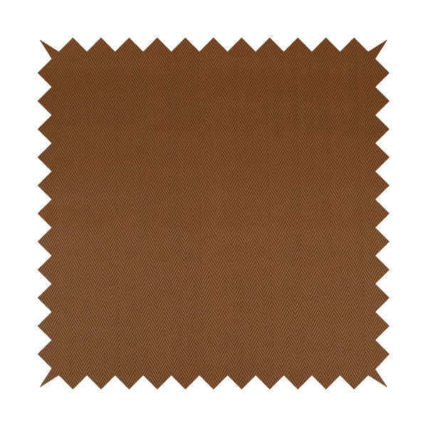 Stealth Herringbone Pattern Semi Plain Faux Leather In Tan Brown Colour Upholstery Fabric