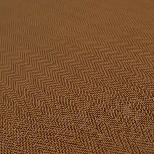Stealth Herringbone Pattern Semi Plain Faux Leather In Tan Brown Colour Upholstery Fabric