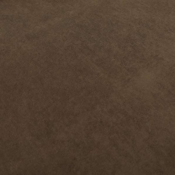 Suez Soft Moleskin Grain Textured Velvet Brown Upholstery Fabric - Roman Blinds