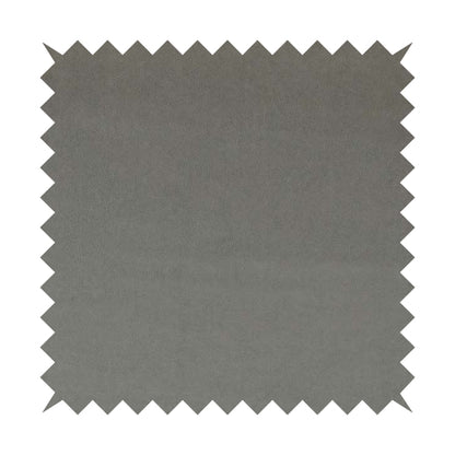 Suez Soft Moleskin Grain Textured Velvet Grey Upholstery Fabric - Roman Blinds