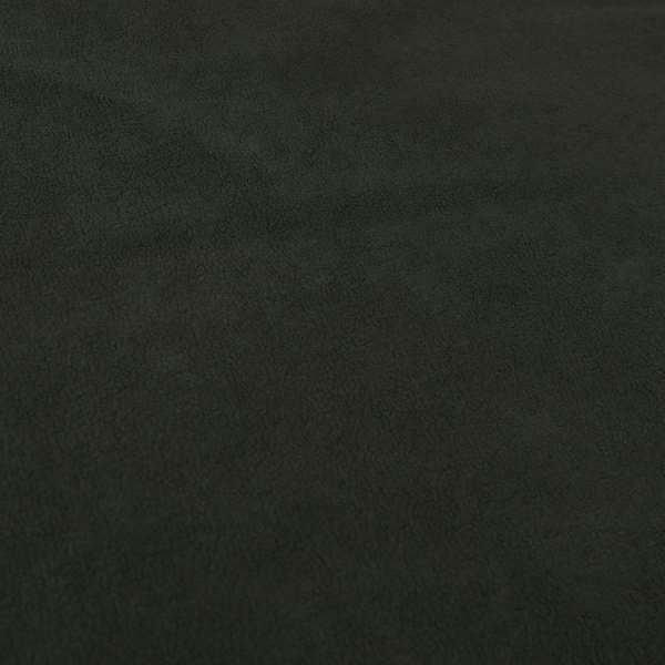 Suez Soft Moleskin Grain Textured Velvet Black Upholstery Fabric - Roman Blinds