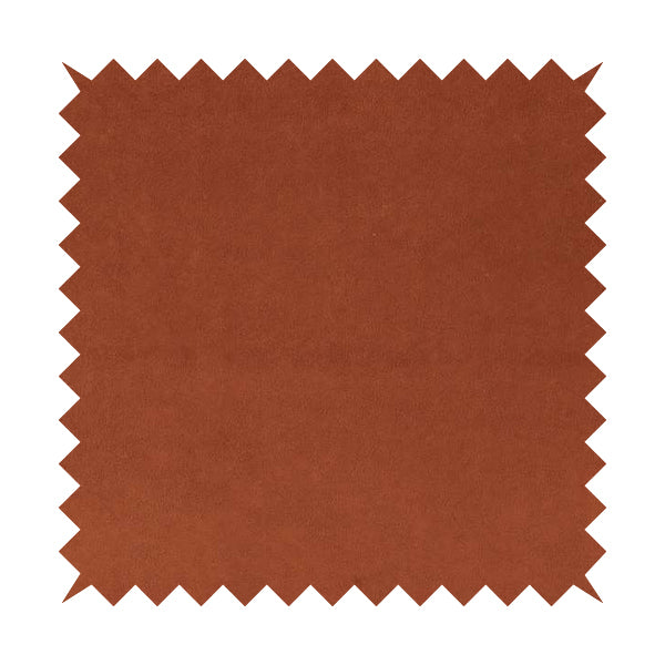 Suez Soft Moleskin Grain Textured Velvet Rust Orange Upholstery Fabric - Roman Blinds