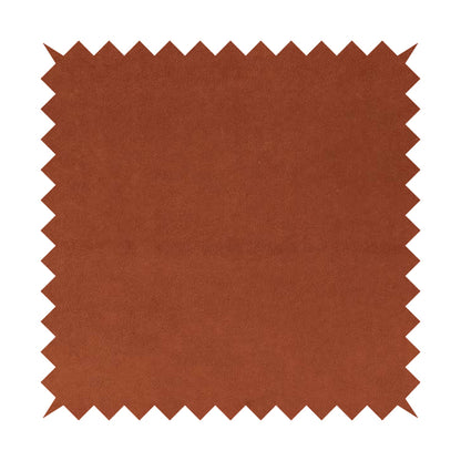 Suez Soft Moleskin Grain Textured Velvet Rust Orange Upholstery Fabric - Roman Blinds