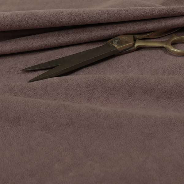 Suez Soft Moleskin Grain Textured Velvet Purple Upholstery Fabric - Roman Blinds