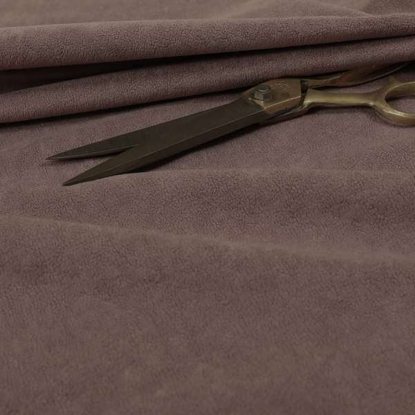 Suez Soft Moleskin Grain Textured Velvet Purple Upholstery Fabric