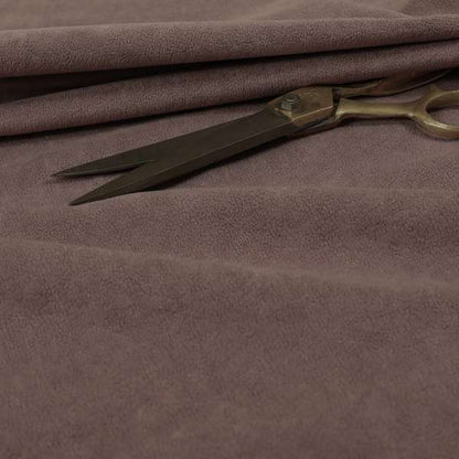 Suez Soft Moleskin Grain Textured Velvet Purple Upholstery Fabric