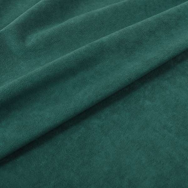 Suez Soft Moleskin Grain Textured Velvet Teal Blue Upholstery Fabric - Roman Blinds