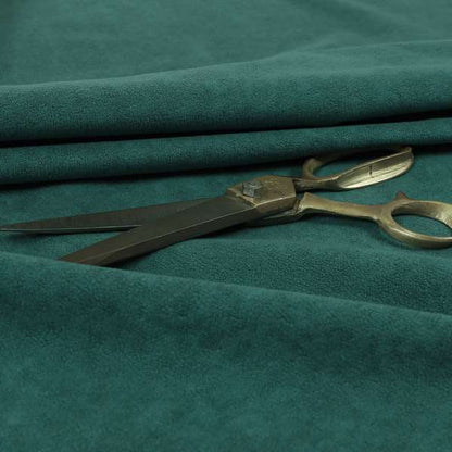 Suez Soft Moleskin Grain Textured Velvet Teal Blue Upholstery Fabric - Handmade Cushions