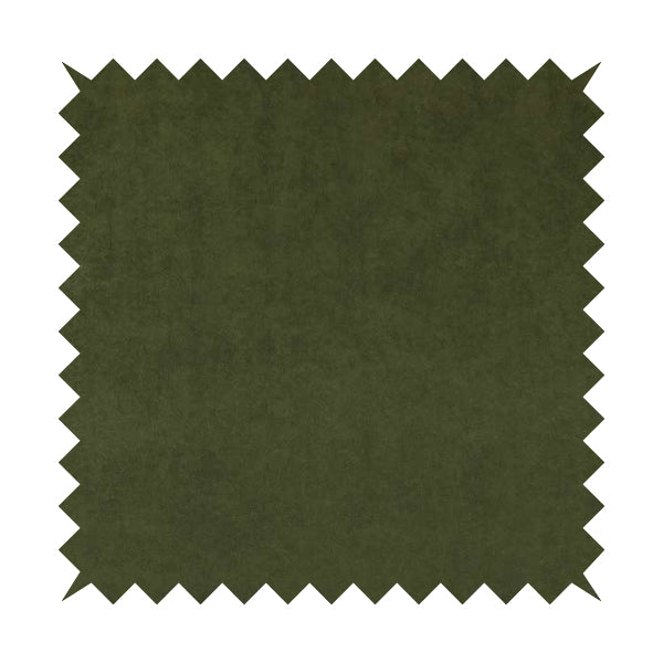 Suez Soft Moleskin Grain Textured Velvet Green Upholstery Fabric - Handmade Cushions