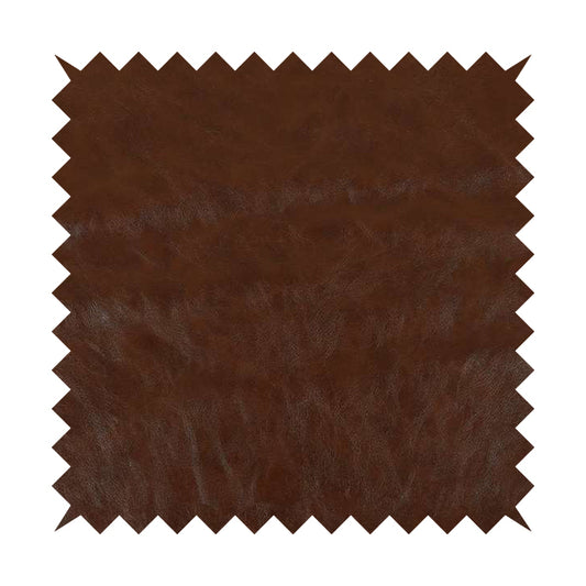 Suffolk Vinyl Upholstery Material Slippery Wet Feel Cinnamon Brown Colour Faux Leather