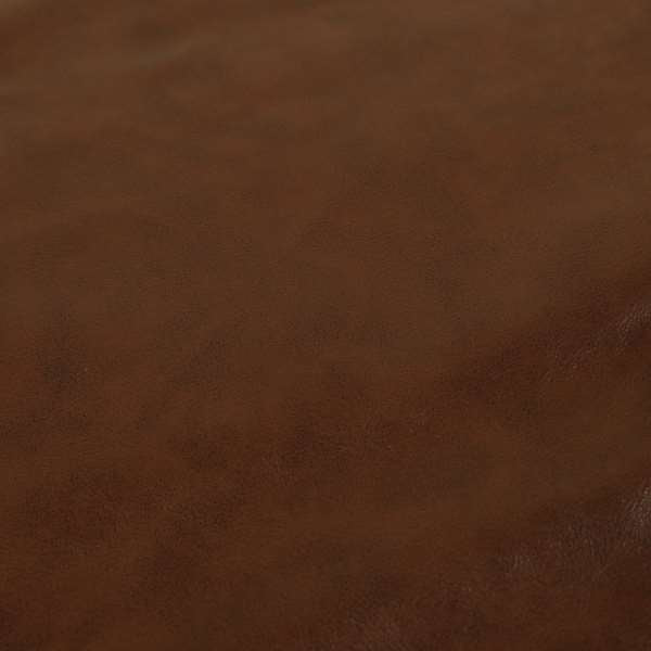 Suffolk Vinyl Upholstery Material Slippery Wet Feel Cinnamon Brown Colour Faux Leather