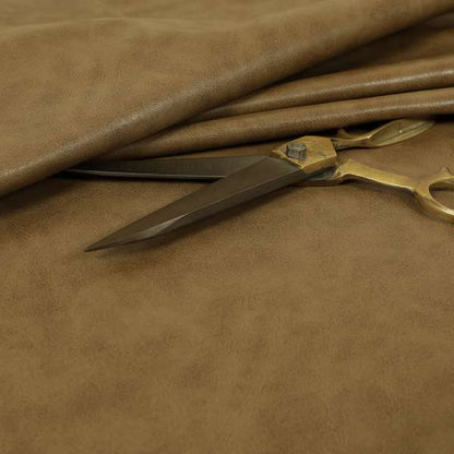 Suffolk Vinyl Upholstery Material Slippery Wet Feel Peanut Brown Colour Faux Leather