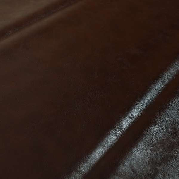 Suffolk Vinyl Upholstery Material Slippery Wet Feel Mahogany Colour Faux Leather