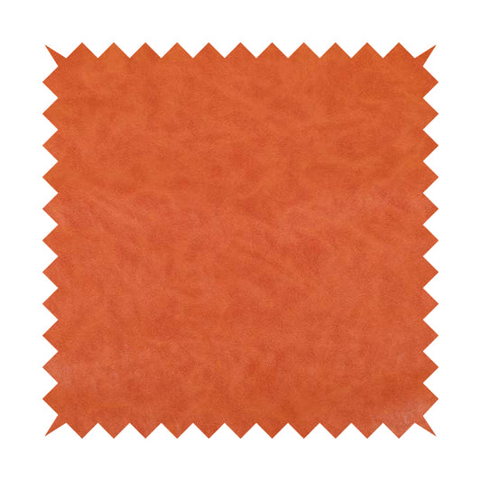 Suffolk Vinyl Upholstery Material Slippery Wet Feel Orange Colour Faux Leather