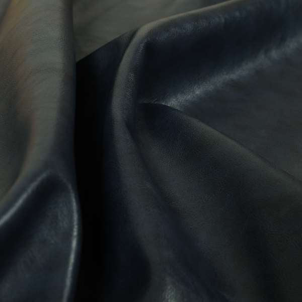 Suffolk Vinyl Upholstery Material Slippery Wet Feel Navy Blue Colour Faux Leather