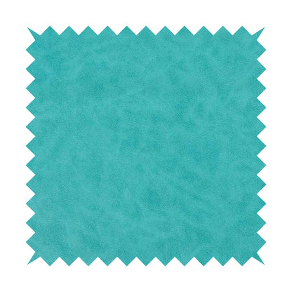 Suffolk Vinyl Upholstery Material Slippery Wet Feel Teal Blue Colour Faux Leather