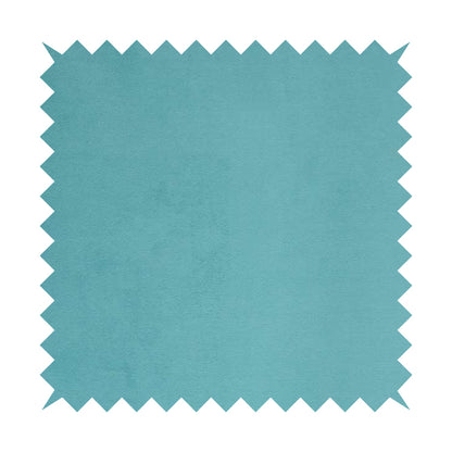 Sussex Flock Moleskin Velvet Upholstery Fabric Teal Blue Colour