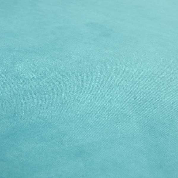 Sussex Flock Moleskin Velvet Upholstery Fabric Teal Blue Colour - Roman Blinds