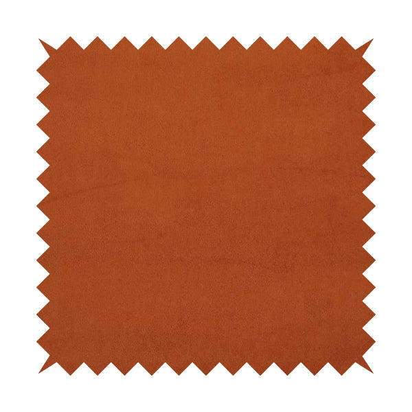 Sussex Flock Moleskin Velvet Upholstery Fabric Orange Colour