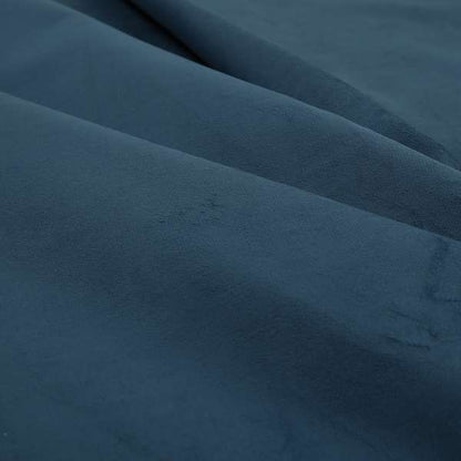 Sussex Mid Blue Colour Soft Pile Velvet Upholstery Fabric