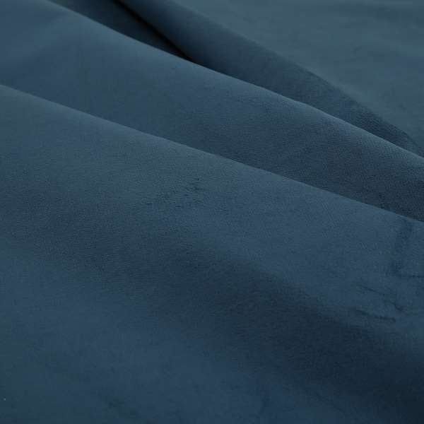 Sussex Mid Blue Colour Soft Pile Velvet Upholstery Fabric - Handmade Cushions