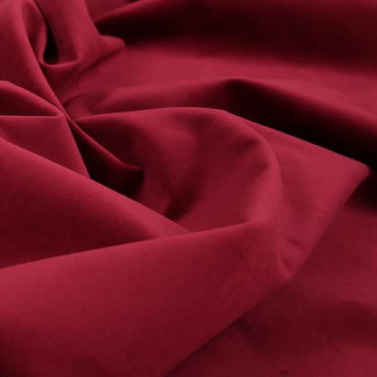 Sussex Wine Red Colour Soft Pile Velvet Upholstery Fabric - Roman Blinds