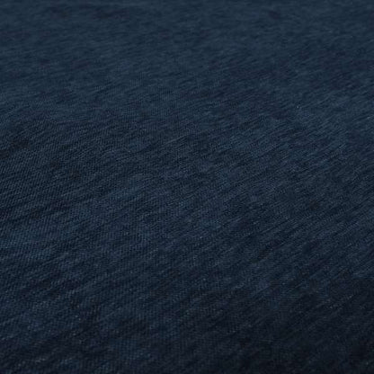 Tanga Superbly Soft Textured Plain Chenille Material Navy Blue Colour Furnishing Upholstery Fabrics - Roman Blinds
