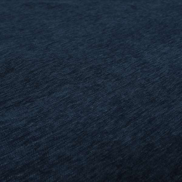 Tanga Superbly Soft Textured Plain Chenille Material Navy Blue Colour Furnishing Upholstery Fabrics - Made To Measure Curtains