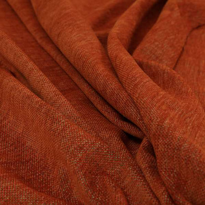 Tanga Superbly Soft Textured Plain Chenille Material Orange Colour Furnishing Upholstery Fabrics - Roman Blinds