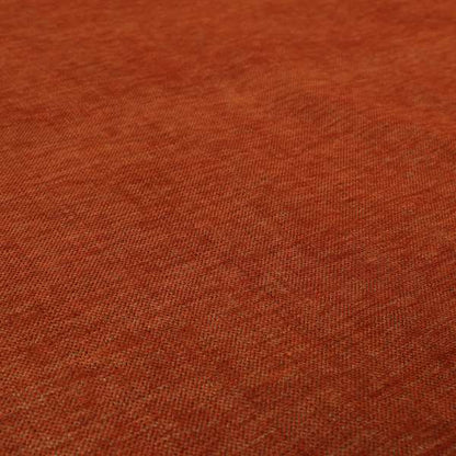 Tanga Superbly Soft Textured Plain Chenille Material Orange Colour Furnishing Upholstery Fabrics - Roman Blinds