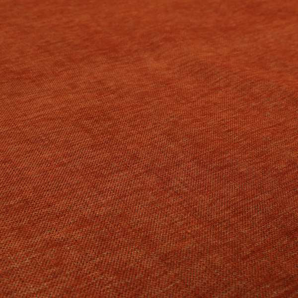 Tanga Superbly Soft Textured Plain Chenille Material Orange Colour Furnishing Upholstery Fabrics - Made To Measure Curtains