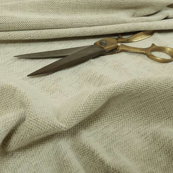 Tanga Superbly Soft Textured Plain Chenille Material Beige Colour Furnishing Upholstery Fabrics - Made To Measure Curtains