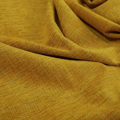 Tanga Superbly Soft Textured Plain Chenille Material Yellow Colour Furnishing Upholstery Fabrics - Handmade Cushions