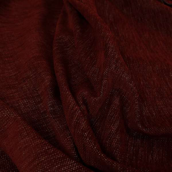 Tanga Superbly Soft Textured Plain Chenille Material Burgundy Red Colour Furnishing Upholstery Fabrics - Roman Blinds