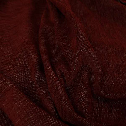 Tanga Superbly Soft Textured Plain Chenille Material Burgundy Red Colour Furnishing Upholstery Fabrics - Made To Measure Curtains