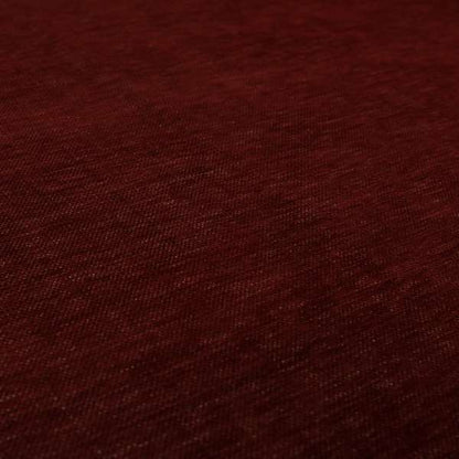 Tanga Superbly Soft Textured Plain Chenille Material Burgundy Red Colour Furnishing Upholstery Fabrics - Roman Blinds