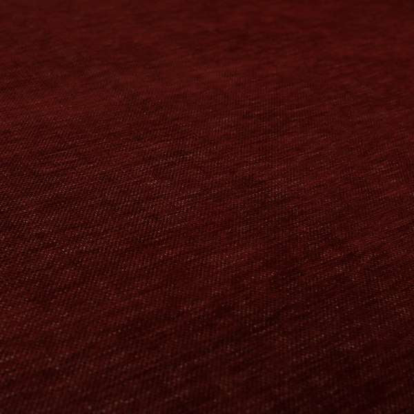 Tanga Superbly Soft Textured Plain Chenille Material Burgundy Red Colour Furnishing Upholstery Fabrics - Made To Measure Curtains