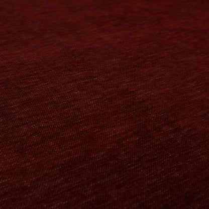 Tanga Superbly Soft Textured Plain Chenille Material Burgundy Red Colour Furnishing Upholstery Fabrics - Made To Measure Curtains