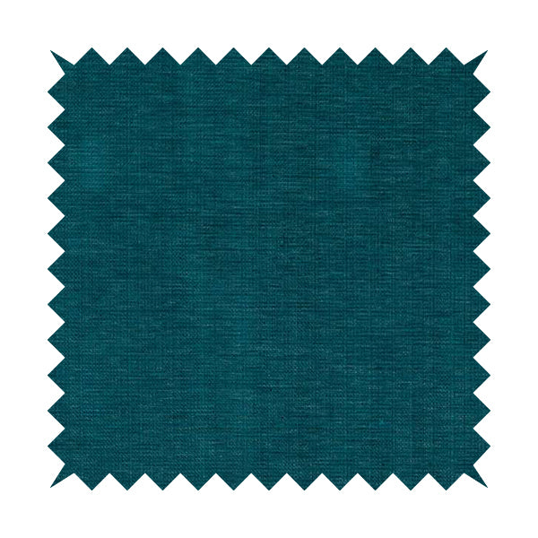 Tanga Superbly Soft Textured Plain Chenille Material Blue Teal Colour Furnishing Upholstery Fabrics - Made To Measure Curtains