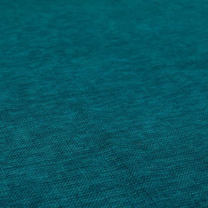 Tanga Superbly Soft Textured Plain Chenille Material Blue Teal Colour Furnishing Upholstery Fabrics - Made To Measure Curtains