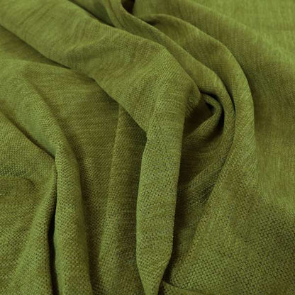 Tanga Superbly Soft Textured Plain Chenille Material Lime Green Colour Furnishing Upholstery Fabrics - Roman Blinds